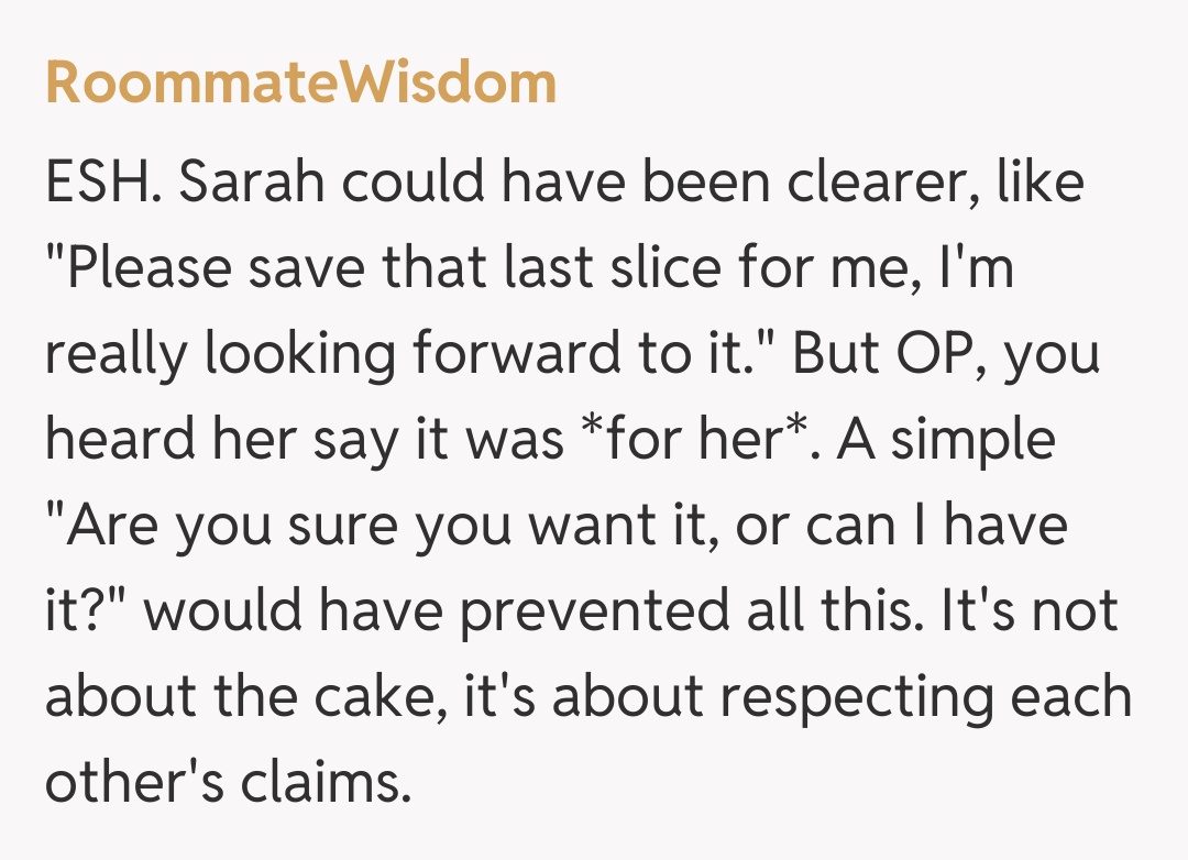 Comentariu de la RoommateWisdom