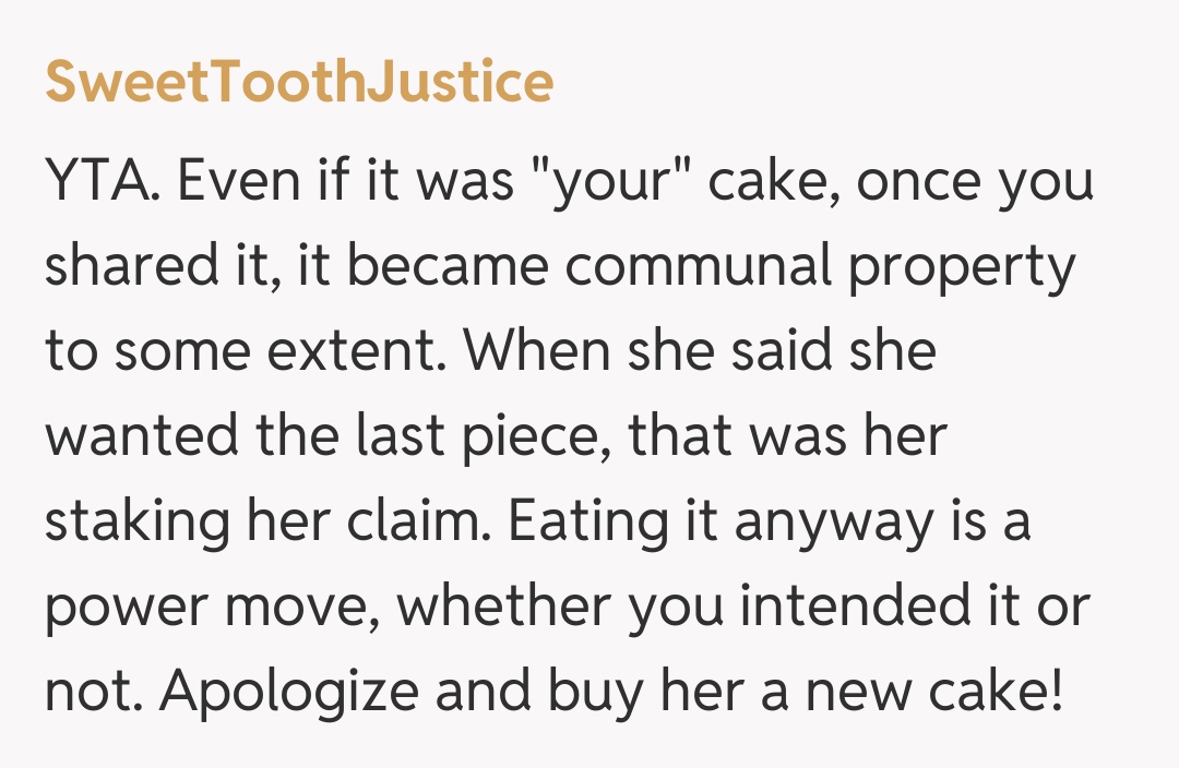 Comentariu de la SweetToothJustice