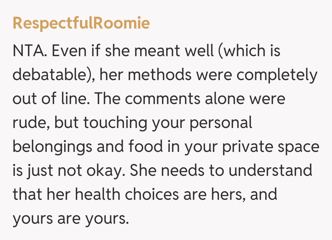 Comentariu de la RespectfulRoomie