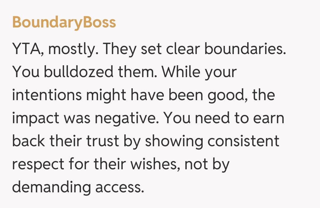 Comentariu de la BoundaryBoss