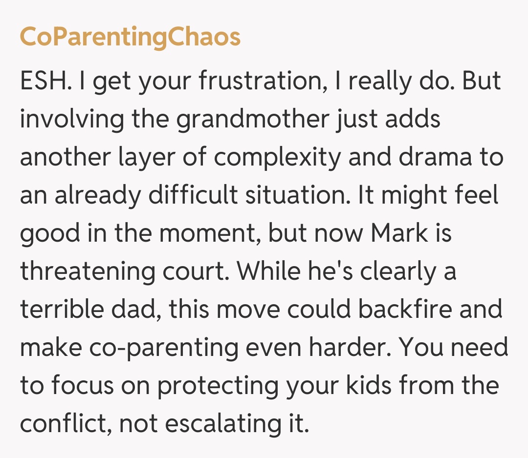 Comentariu de la CoParentingChaos