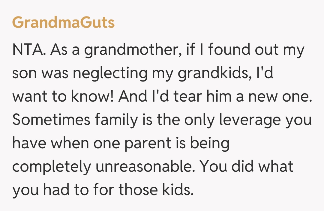 Comentariu de la GrandmaGuts