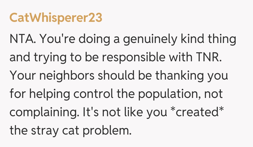 Comentariu de la CatWhisperer23