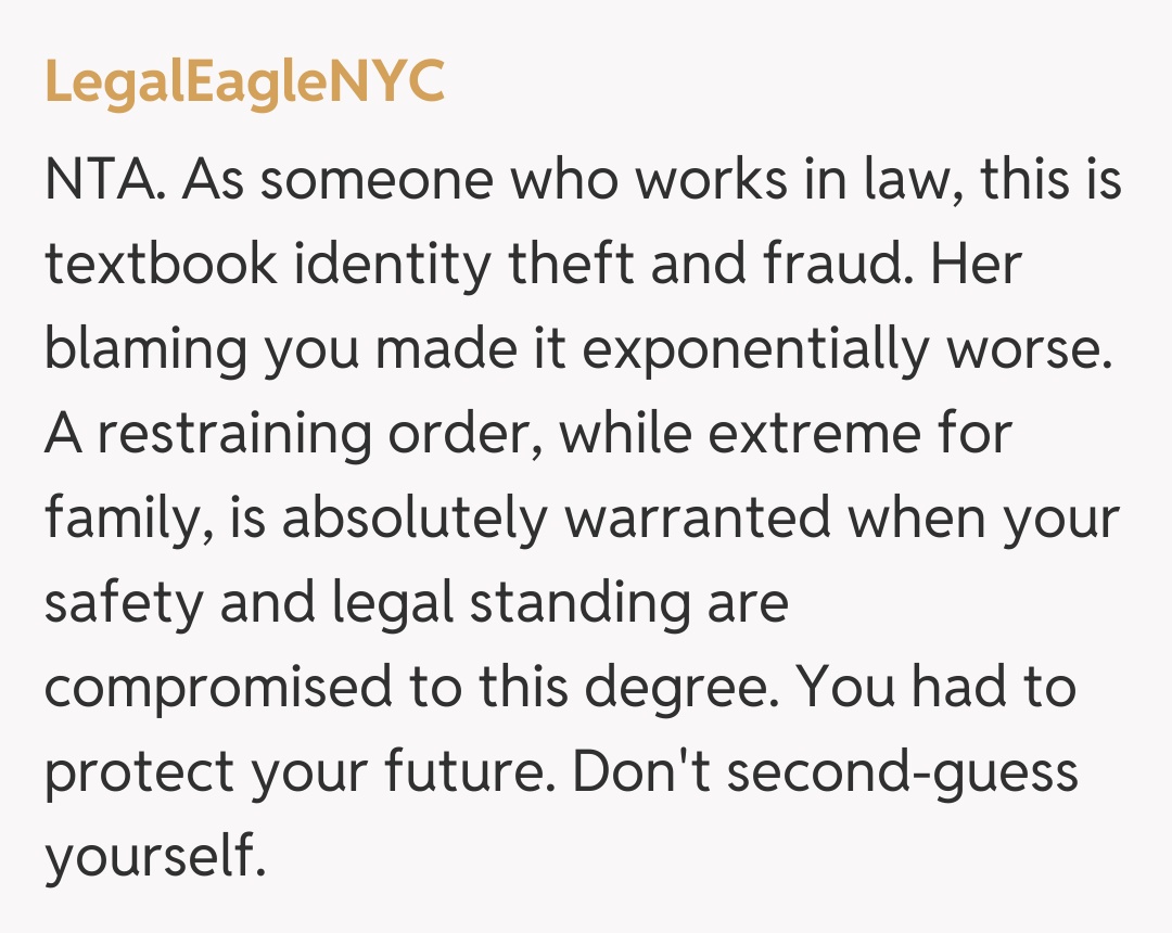 Comentariu de la LegalEagleNYC