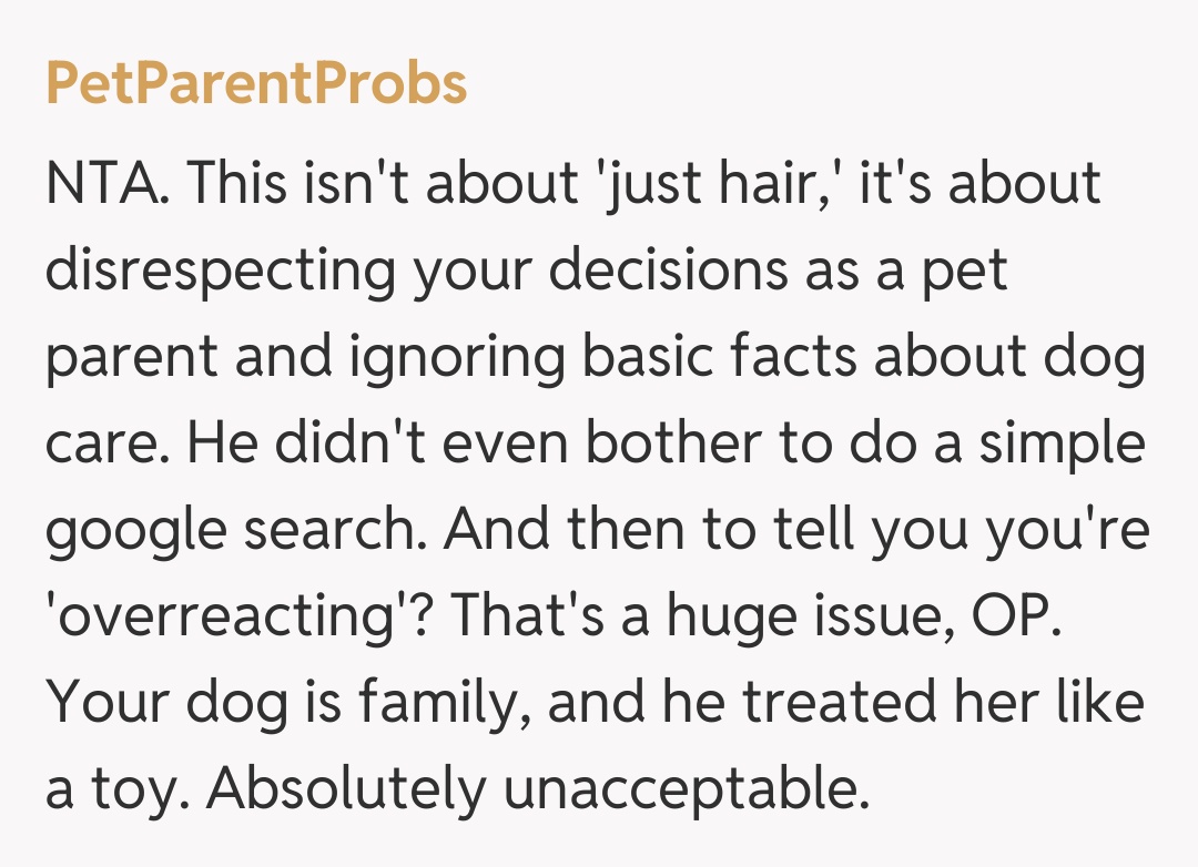 Comentariu de la PetParentProbs