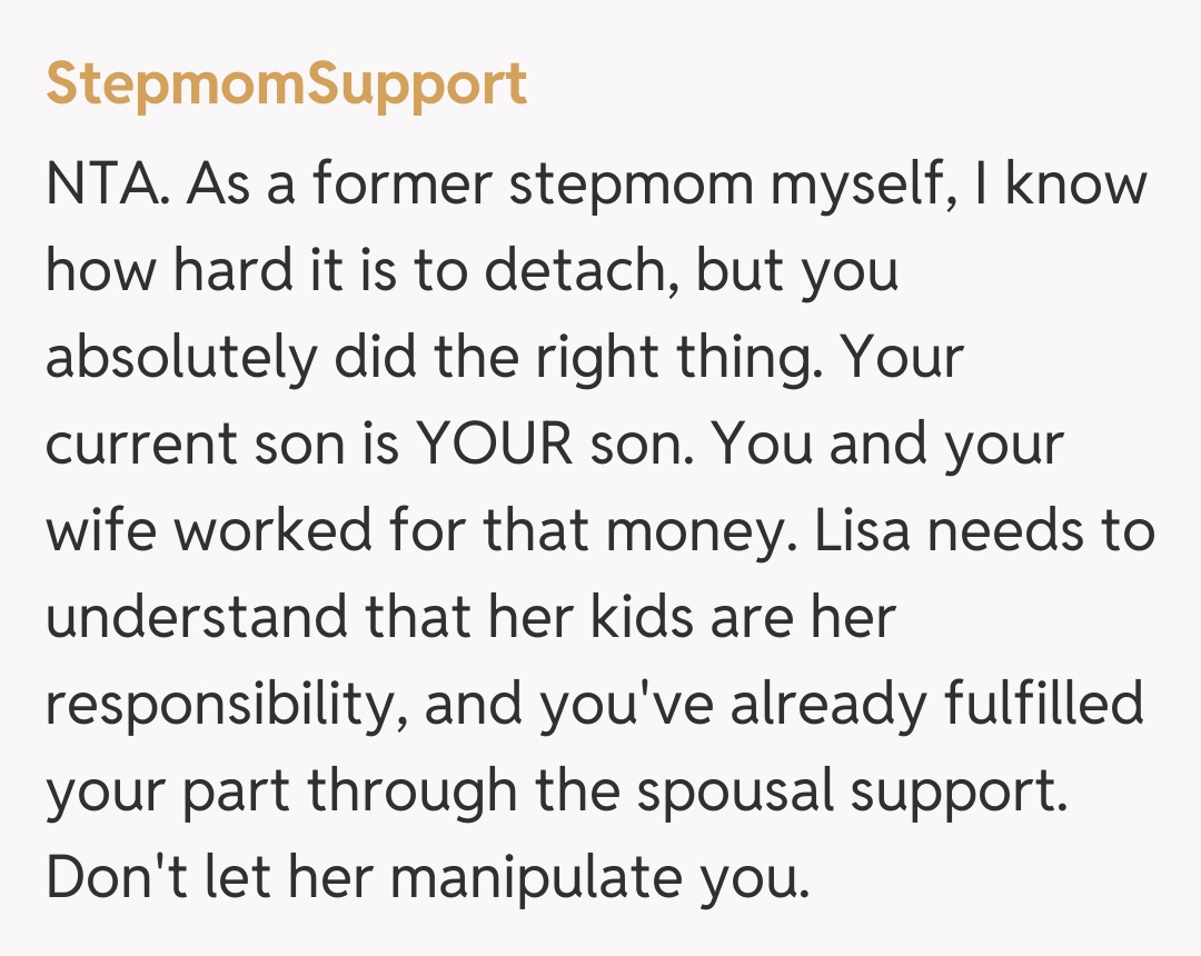 Comentariu de la StepmomSupport