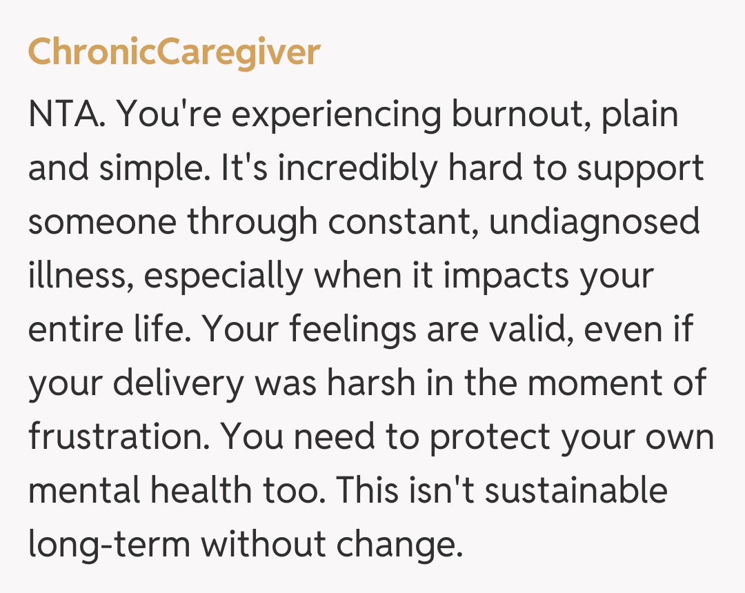Comentariu de la ChronicCaregiver