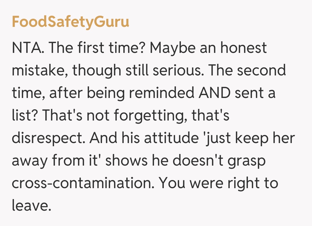 Comentariu de la FoodSafetyGuru