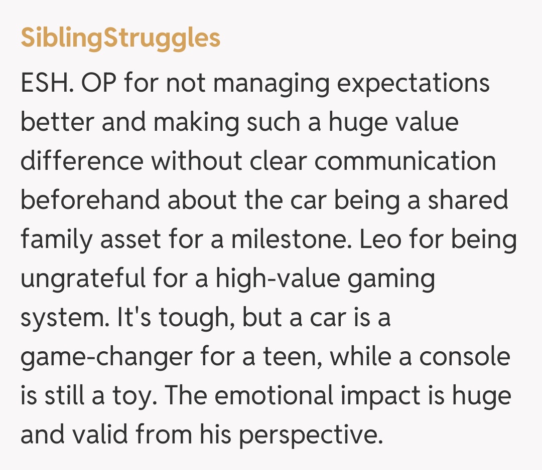 Comentariu de la SiblingStruggles