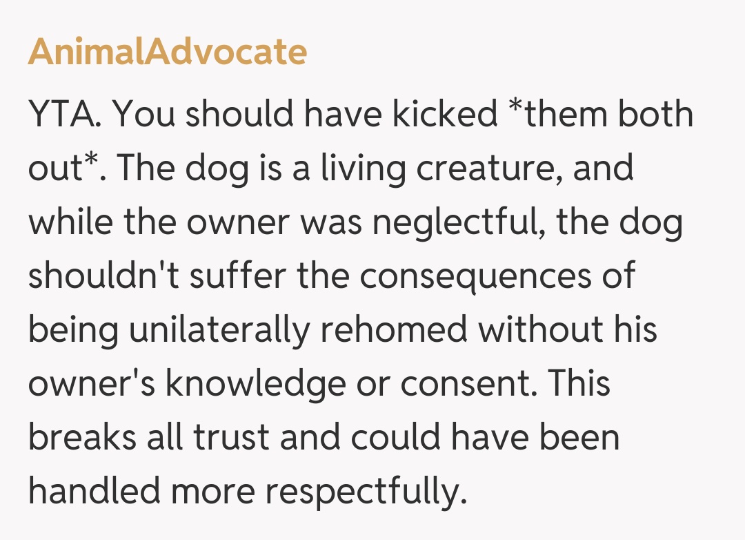 Comentariu de la AnimalAdvocate