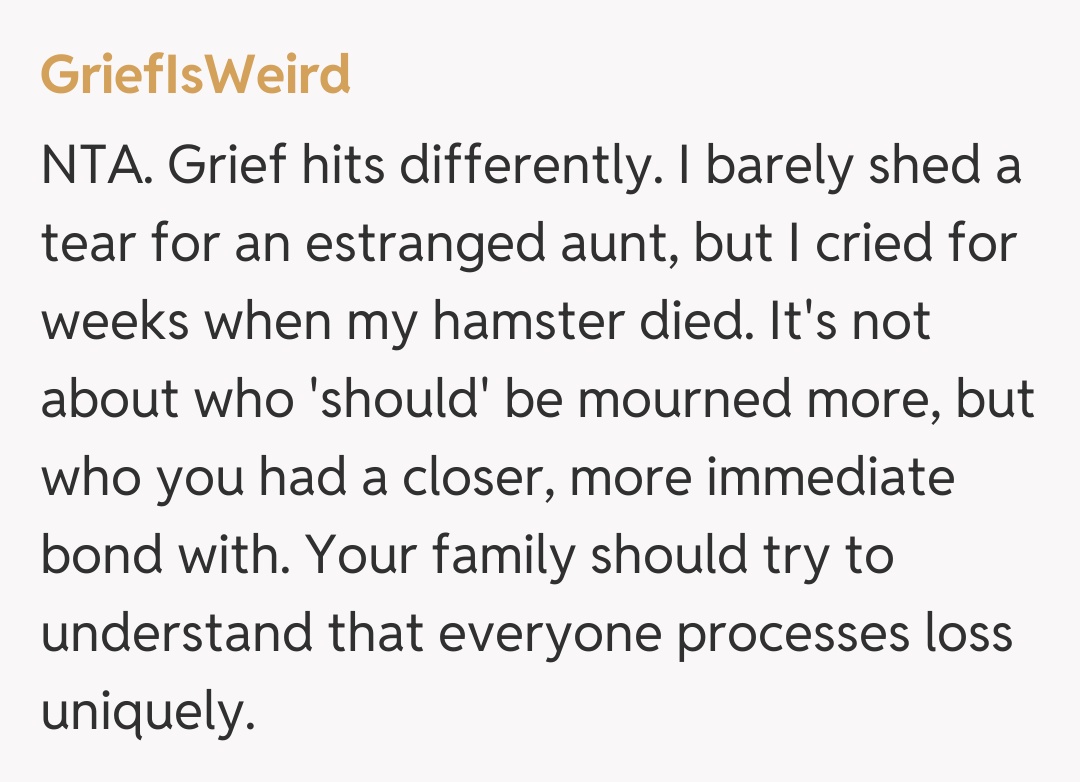 Comentariu de la GriefIsWeird