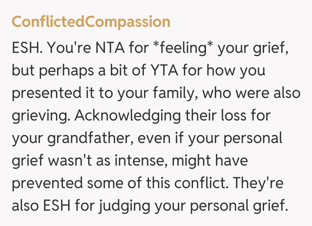 Comentariu de la ConflictedCompassion
