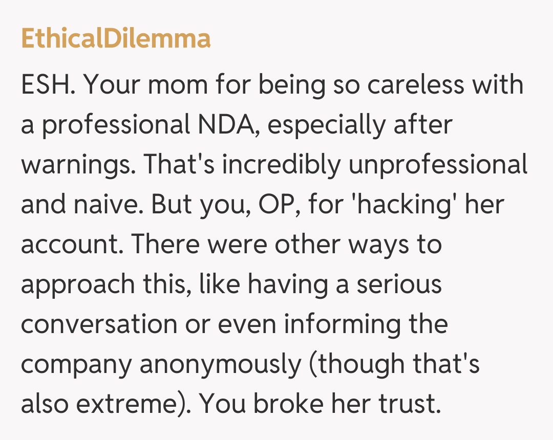 Comentariu de la EthicalDilemma
