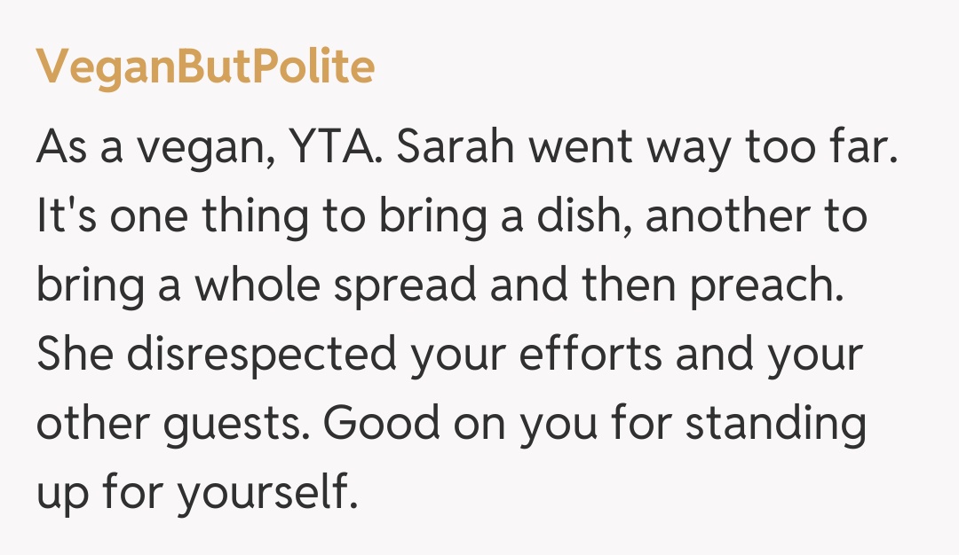 Comentariu de la VeganButPolite