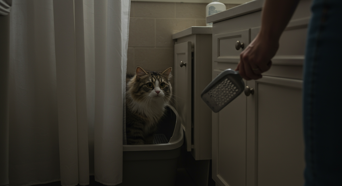 AITA for hiding my cat’s litter box from my partner because I hate cleaning?