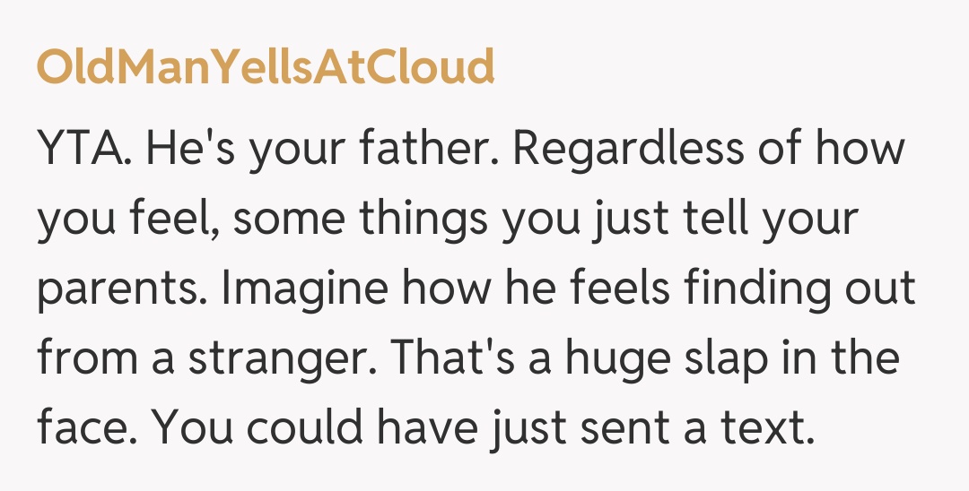 Comentariu de la OldManYellsAtCloud