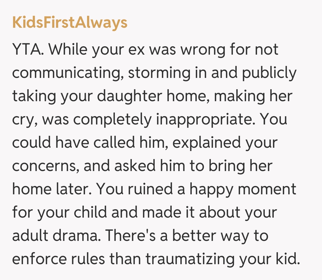 Comentariu de la KidsFirstAlways
