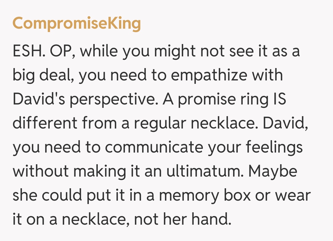 Comentariu de la CompromiseKing
