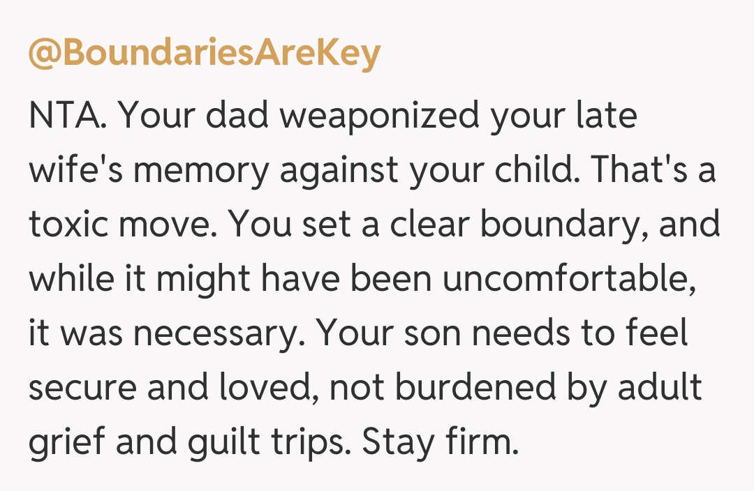 Comentariu de la @BoundariesAreKey