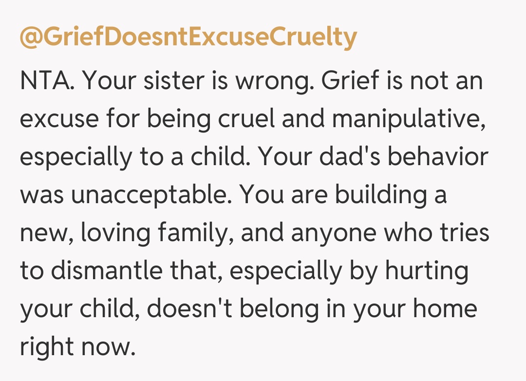 Comentariu de la @GriefDoesntExcuseCruelty