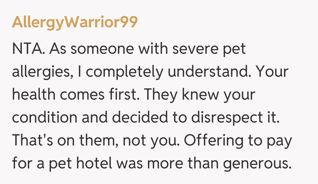 Comentariu de la AllergyWarrior99