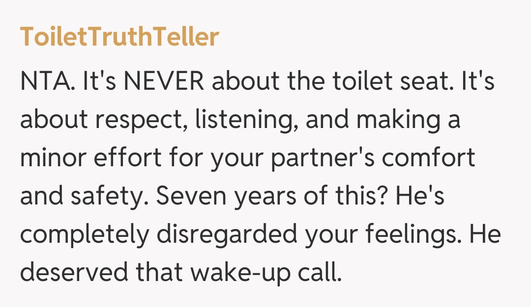 Comentariu de la ToiletTruthTeller