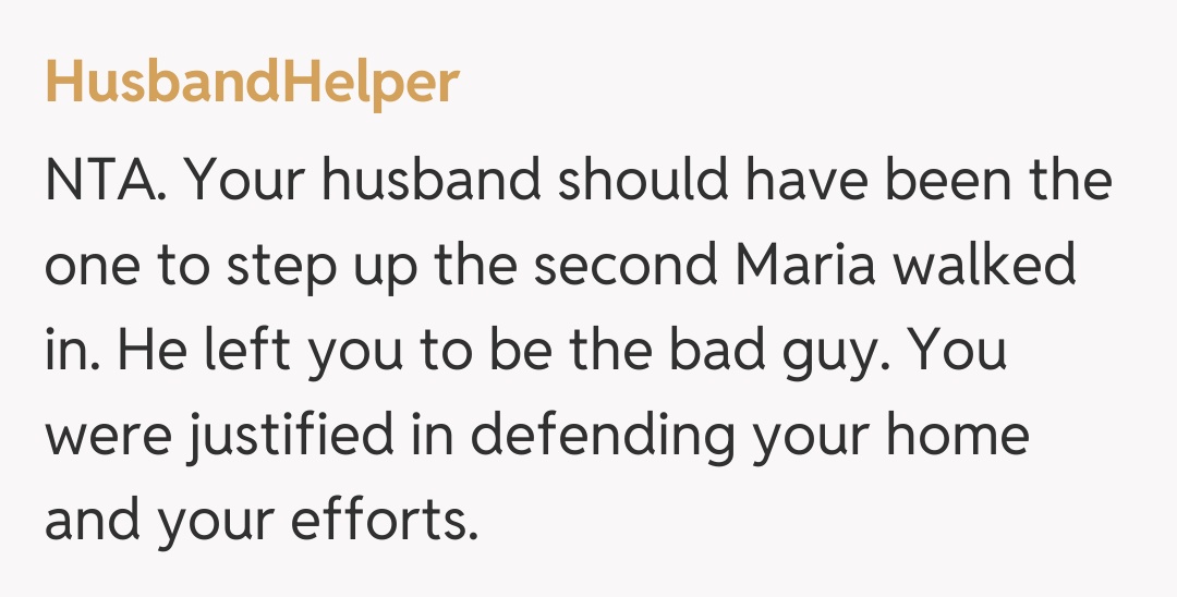Comentariu de la HusbandHelper