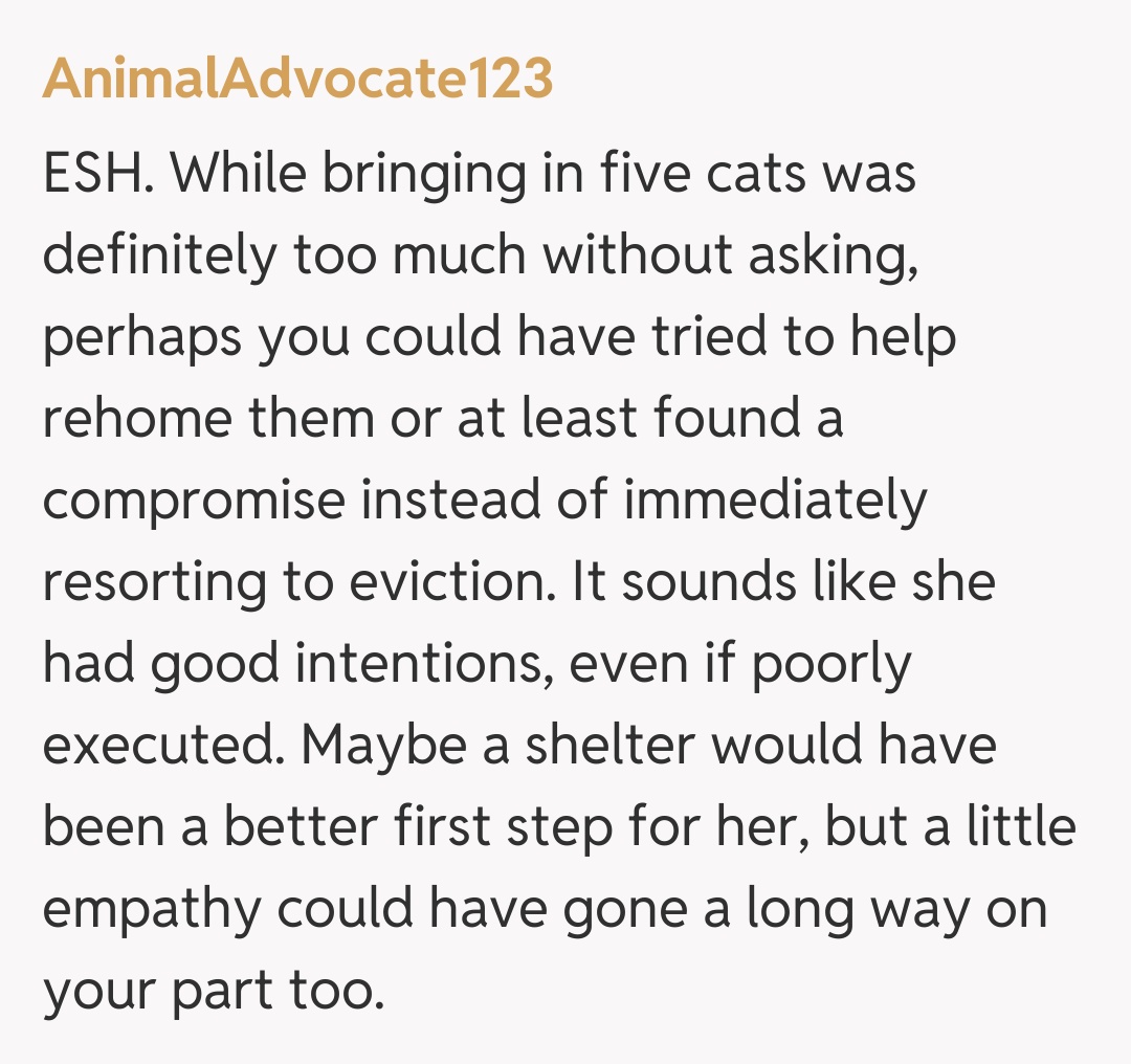 Comentariu de la AnimalAdvocate123