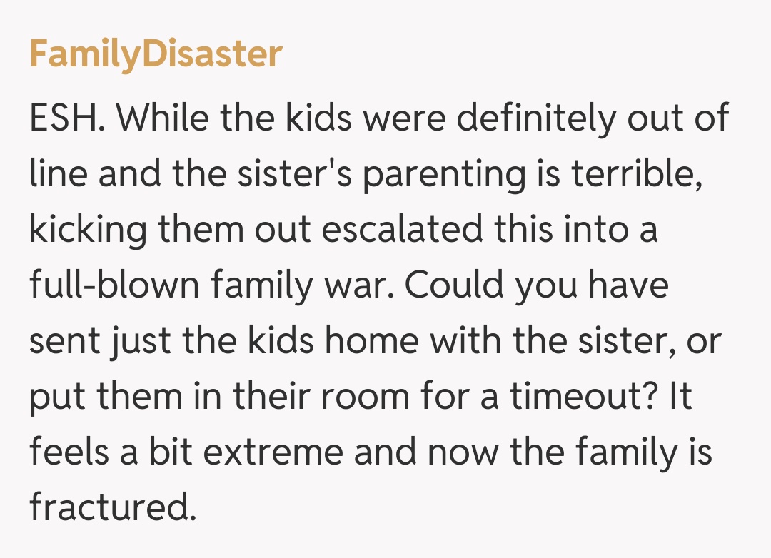 Comentariu de la FamilyDisaster