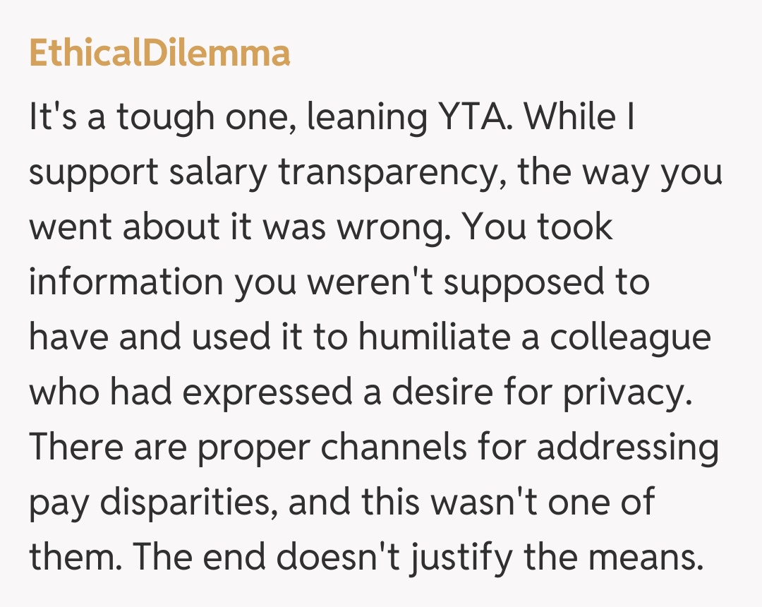Comentariu de la EthicalDilemma
