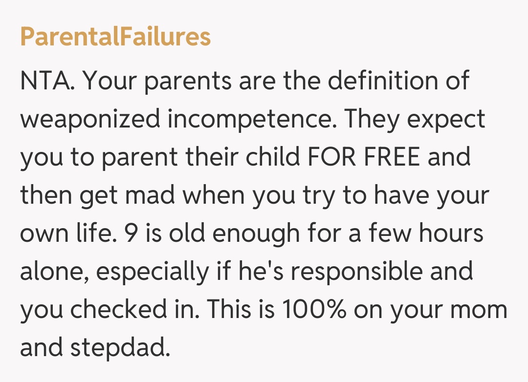 Comentariu de la ParentalFailures