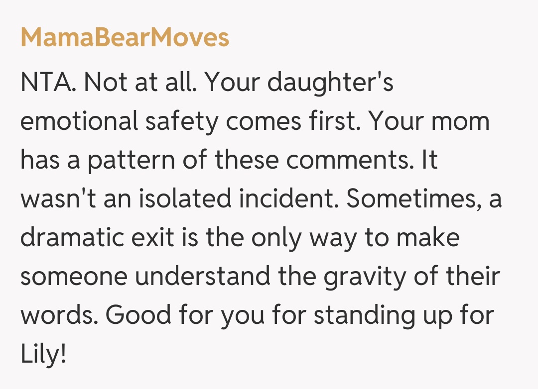 Comentariu de la MamaBearMoves