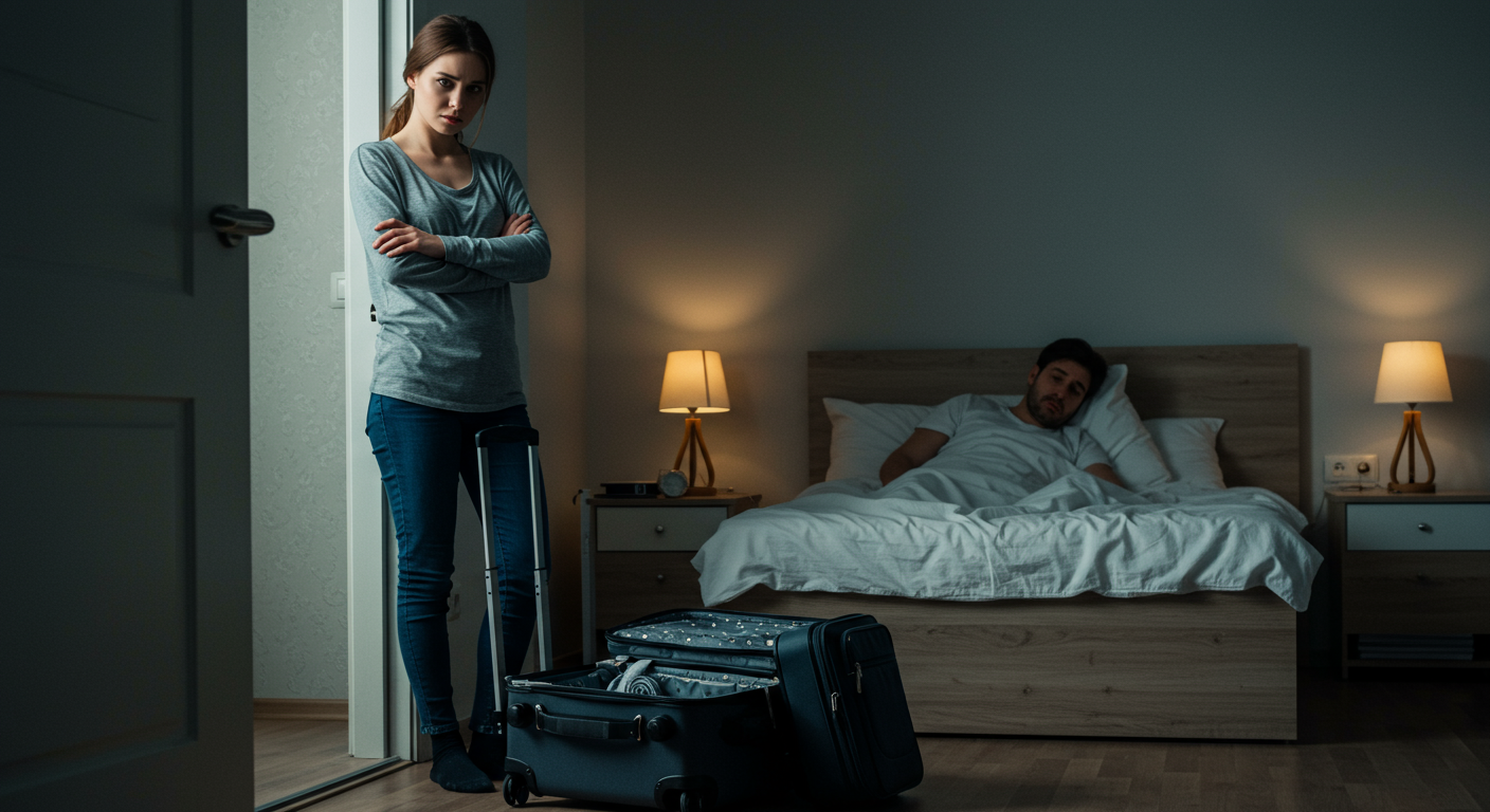 AITA for leaving my sick husband at home?