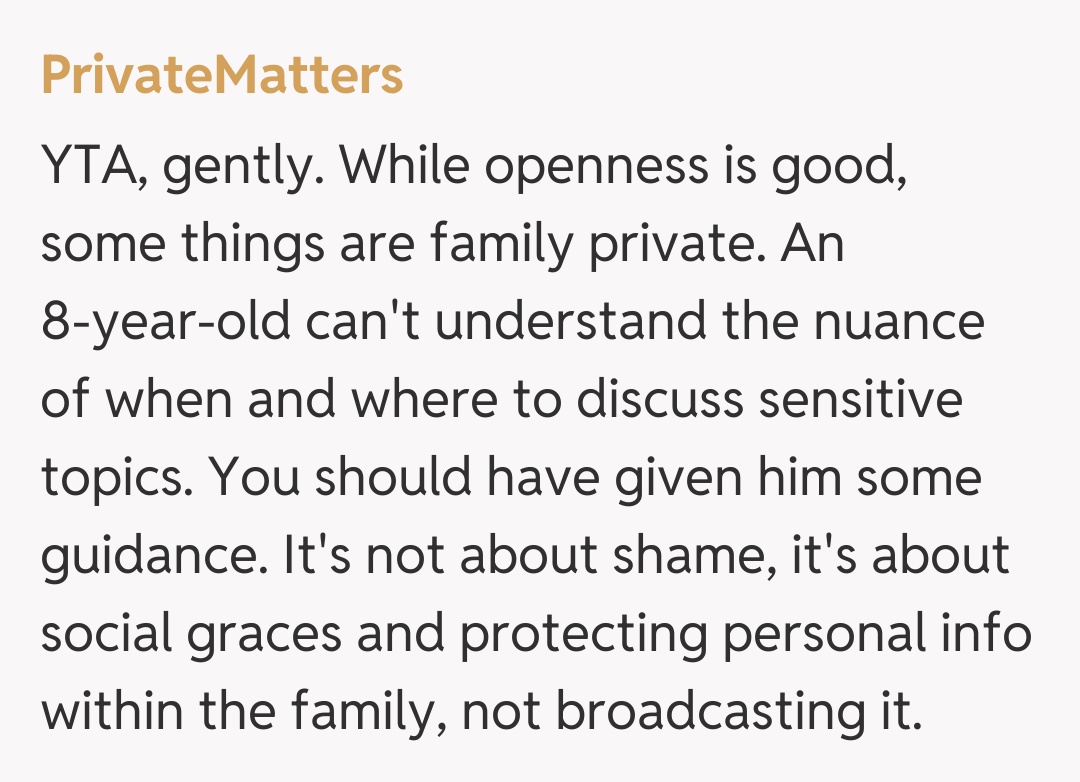 Comentariu de la PrivateMatters