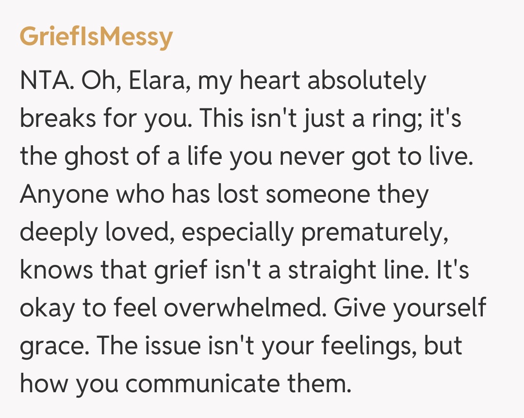 Comentariu de la GriefIsMessy