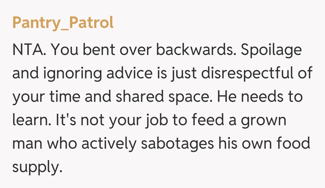 Comentariu de la Pantry_Patrol