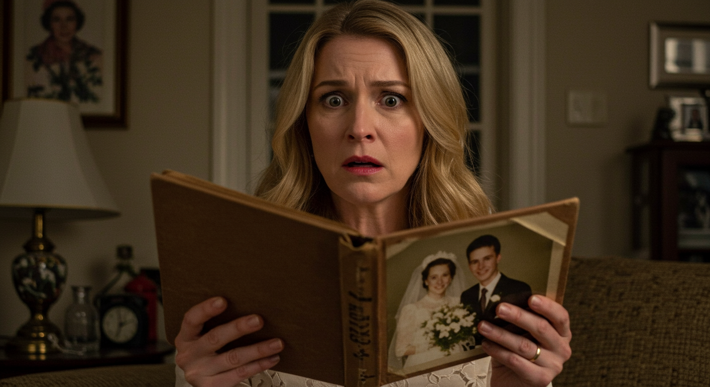 AITA for LOSING IT when my in-laws' wedding photos revealed a shocking secret about my husband's past?