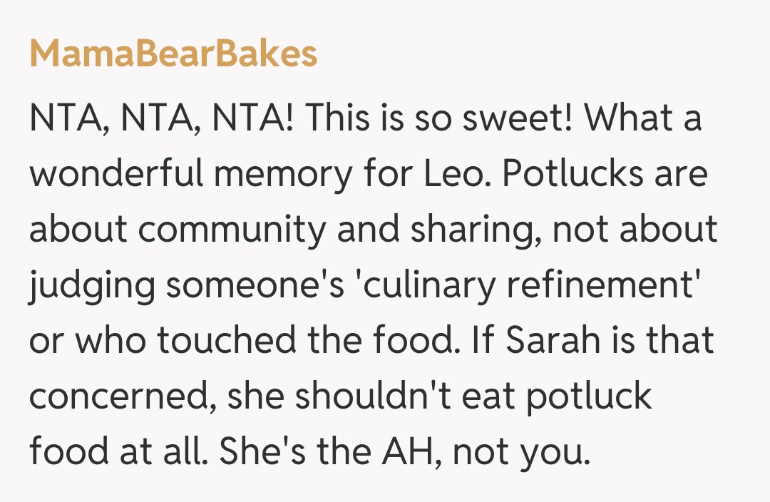 Comentariu de la MamaBearBakes