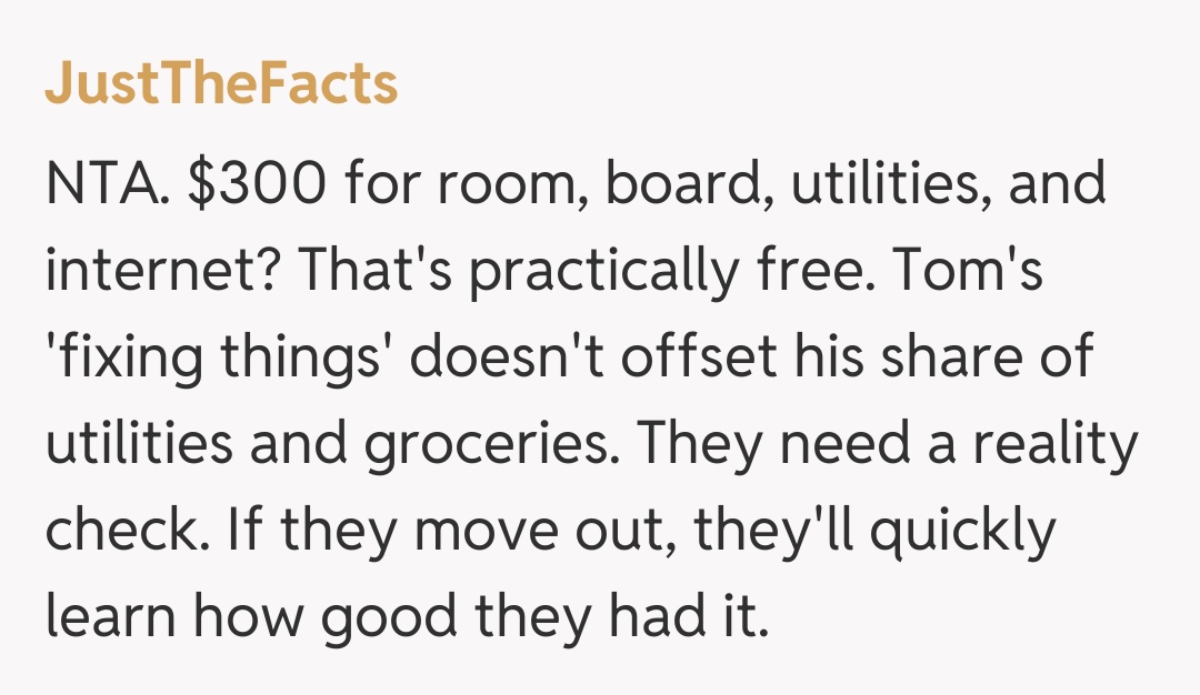 Comentariu de la JustTheFacts