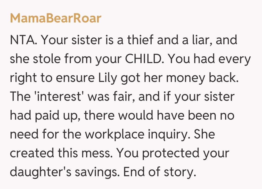 Comentariu de la MamaBearRoar