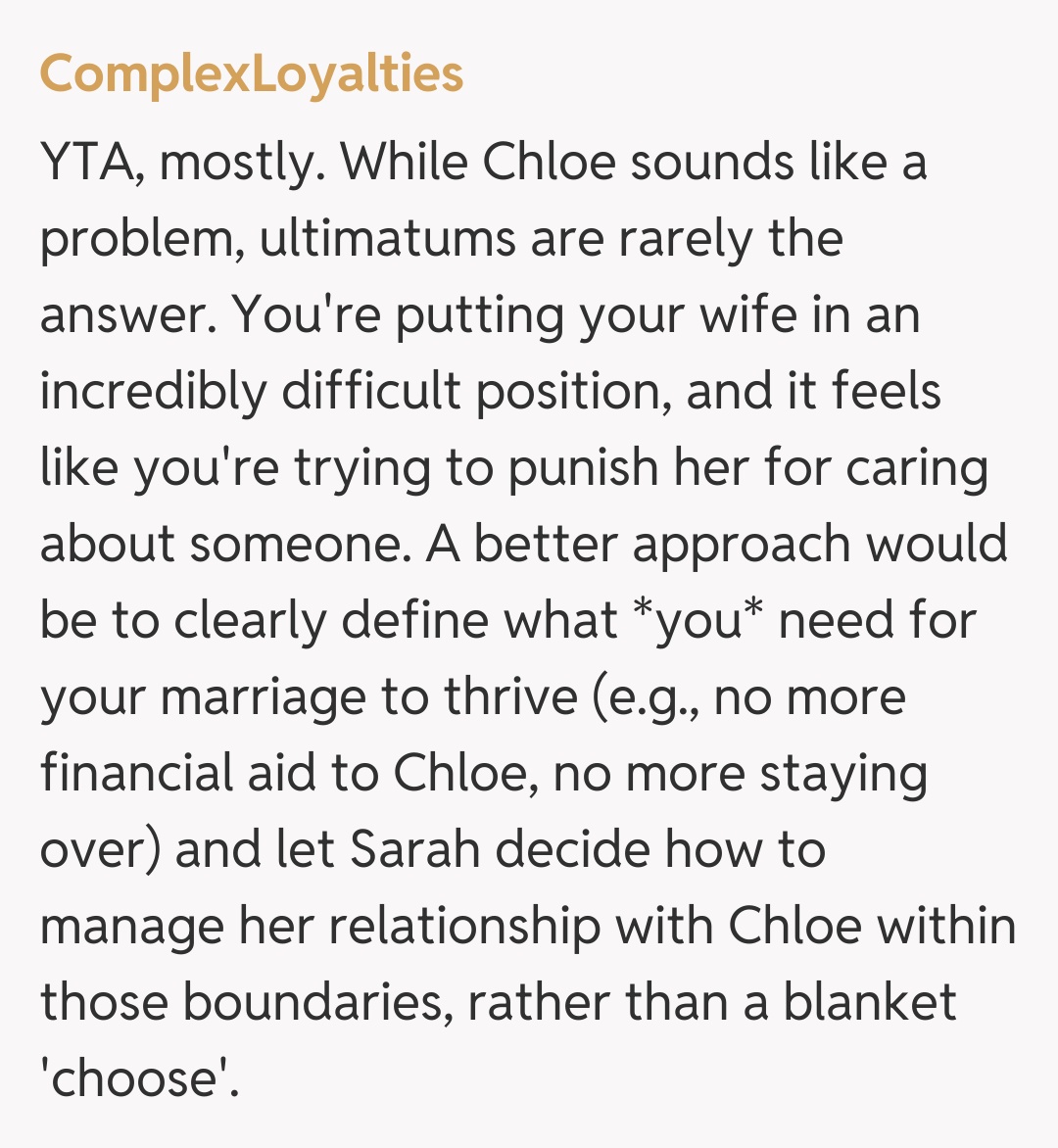 Comentariu de la ComplexLoyalties