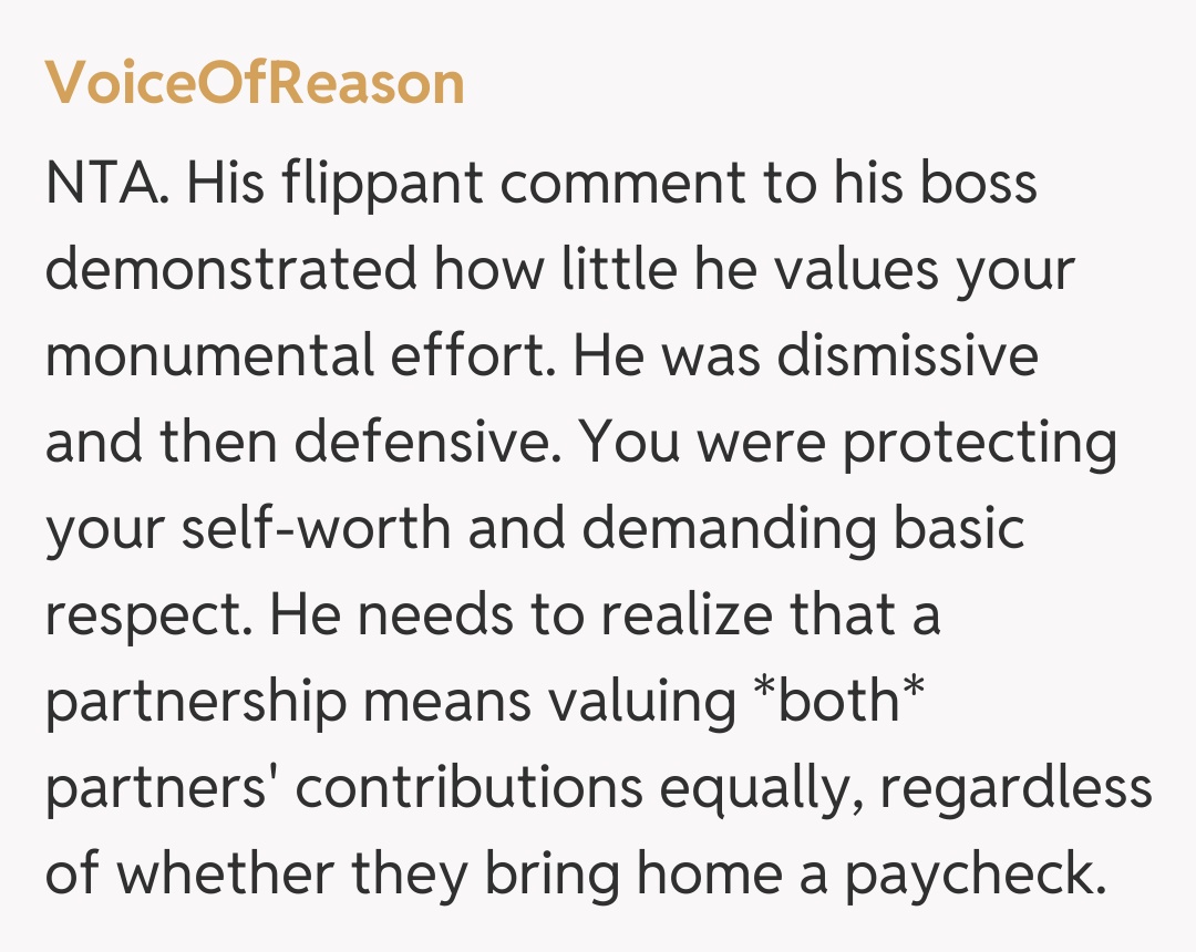 Comentariu de la VoiceOfReason