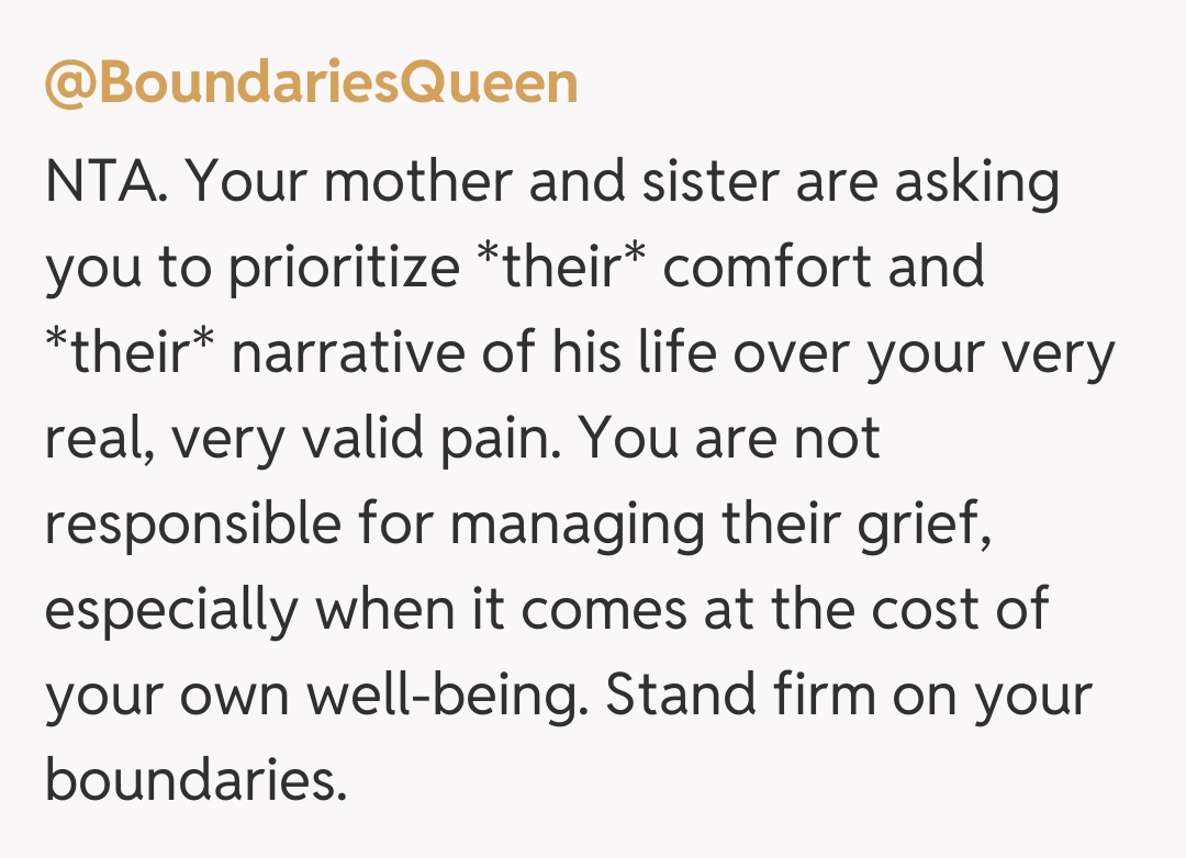 Comentariu de la @BoundariesQueen