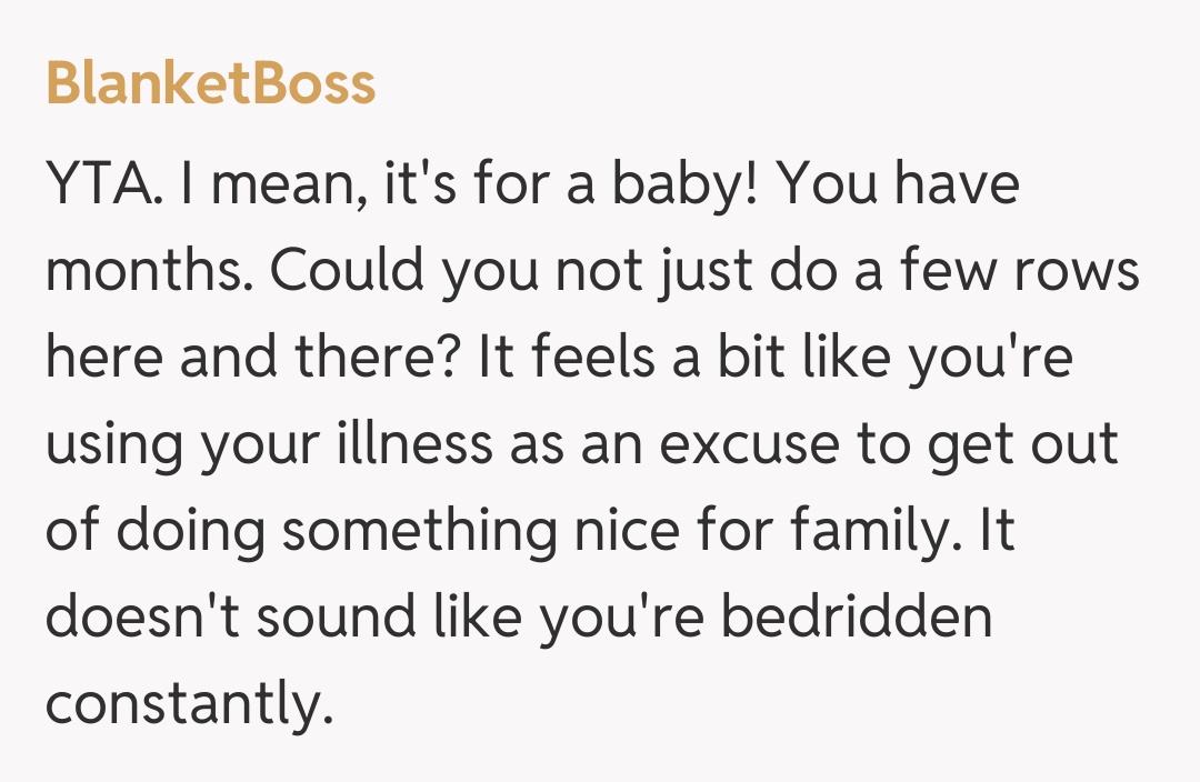 Comentariu de la BlanketBoss