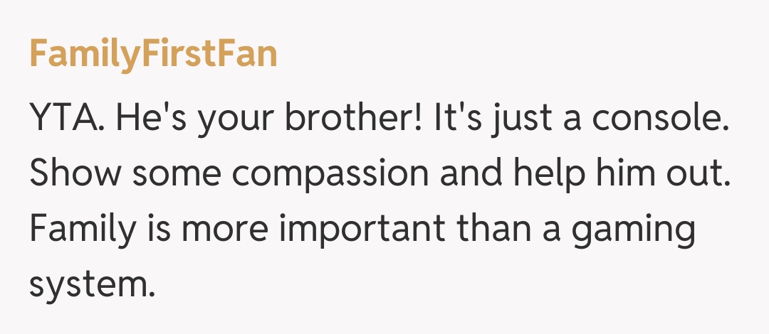 Comentariu de la FamilyFirstFan