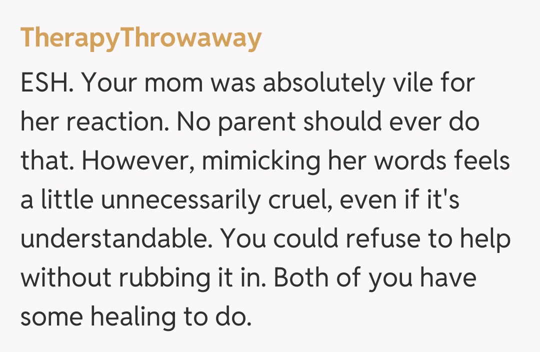 Comentariu de la TherapyThrowaway