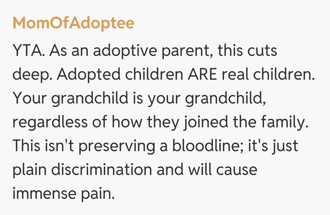 Comentariu de la MomOfAdoptee