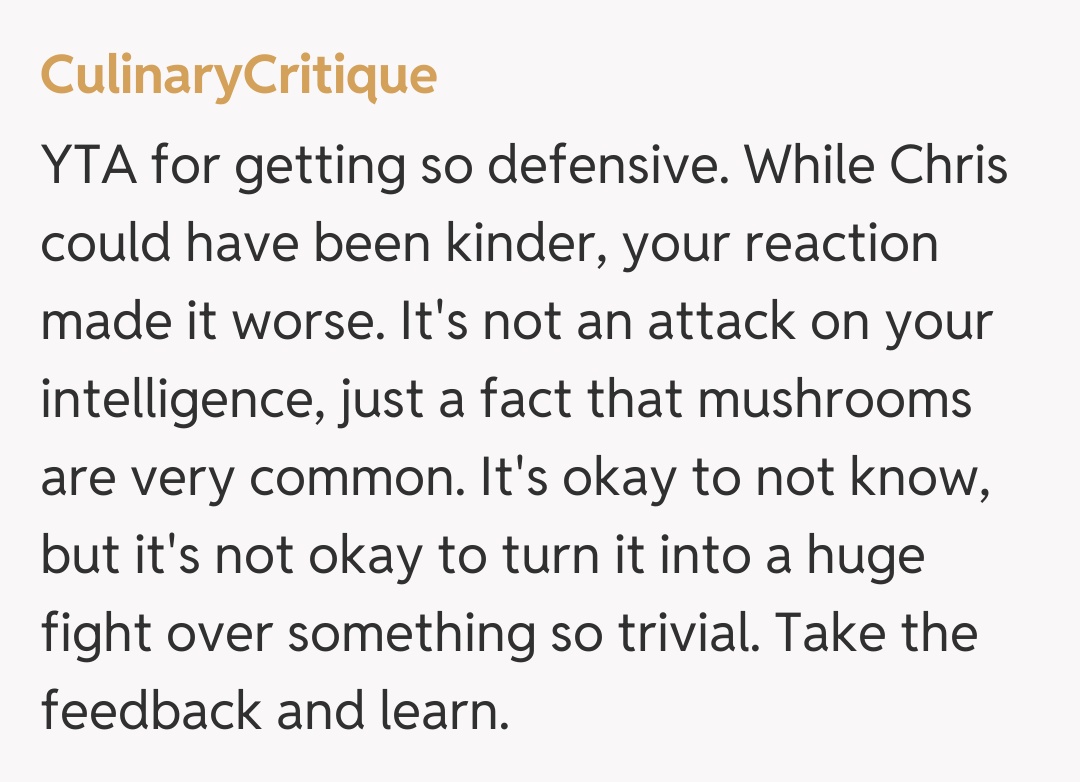 Comentariu de la CulinaryCritique