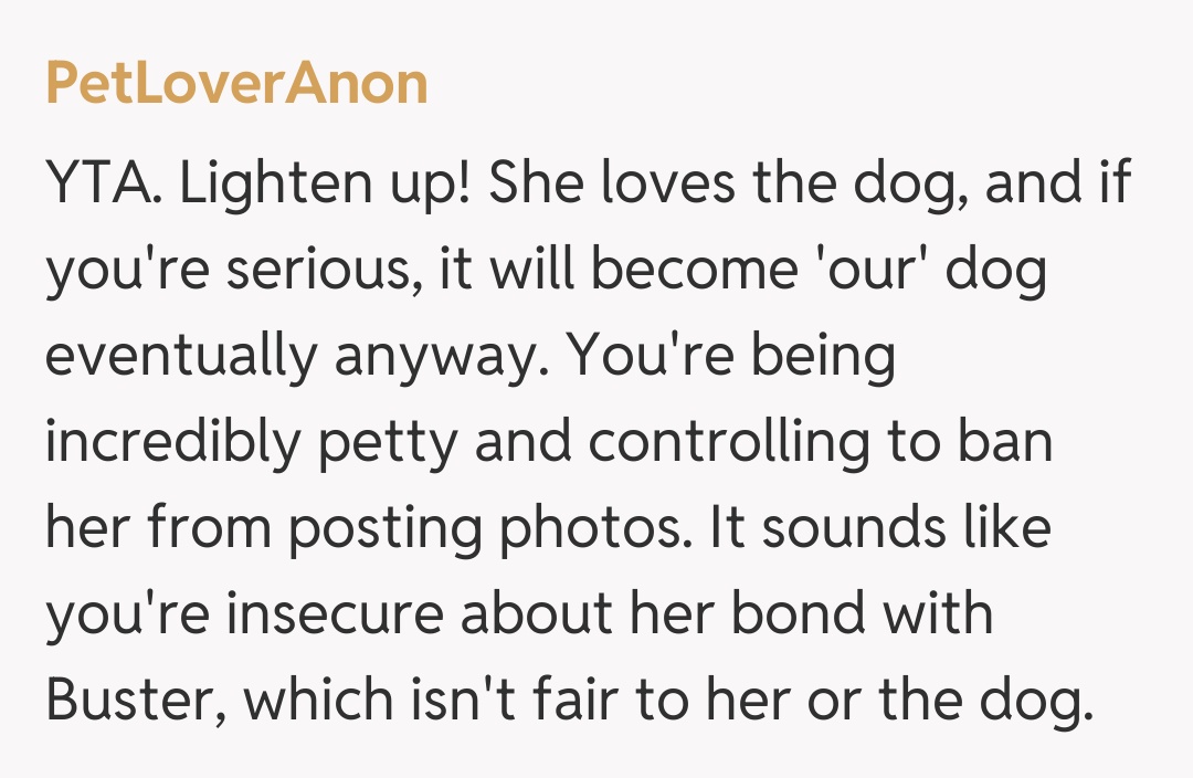 Comentariu de la PetLoverAnon