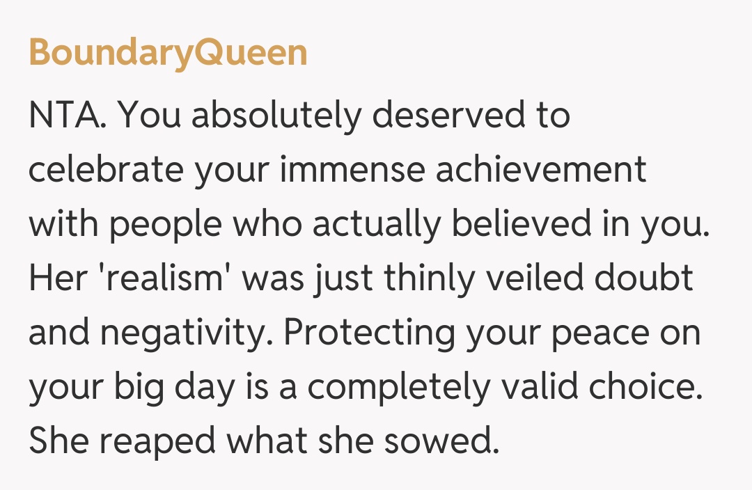 Comentariu de la BoundaryQueen